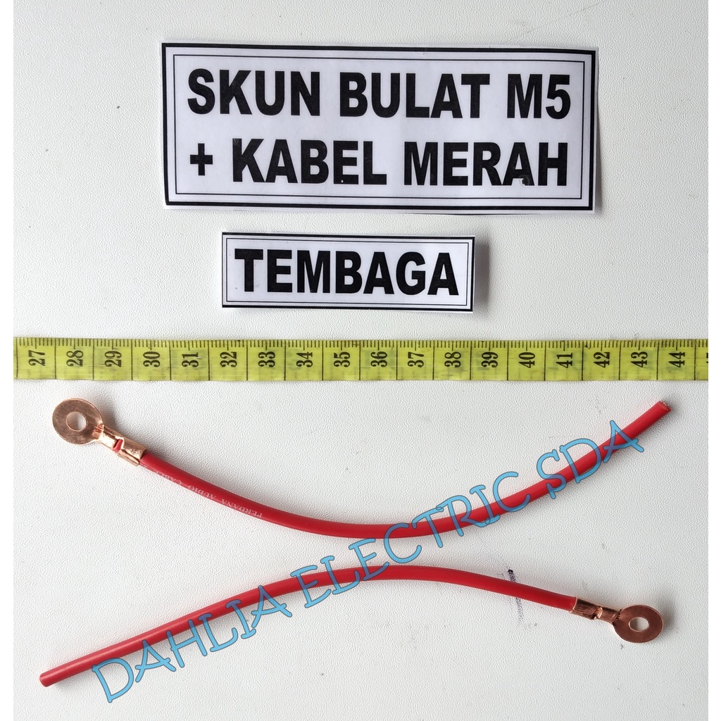 SKUN  BULAT M5 TEMBAGA + KABEL 2,5MM² MERAH