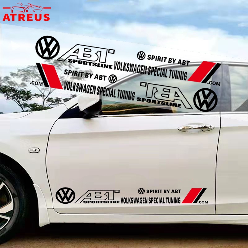 Volkswagen Stiker Mobil Auto Door Side Body Decor Decals Anti Gores Cover Lecet Untuk Volkswagen Polo T-cross Tiguan Allspace Golf Scirocco Aksesoris Dekorasi Mobil