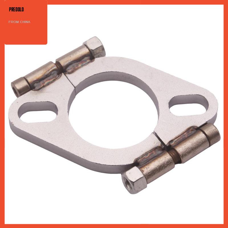 [Predolo] 2.0 &quot;inch Exhaust Flange Flat Oval Split Repair Pengganti Baja Ringan