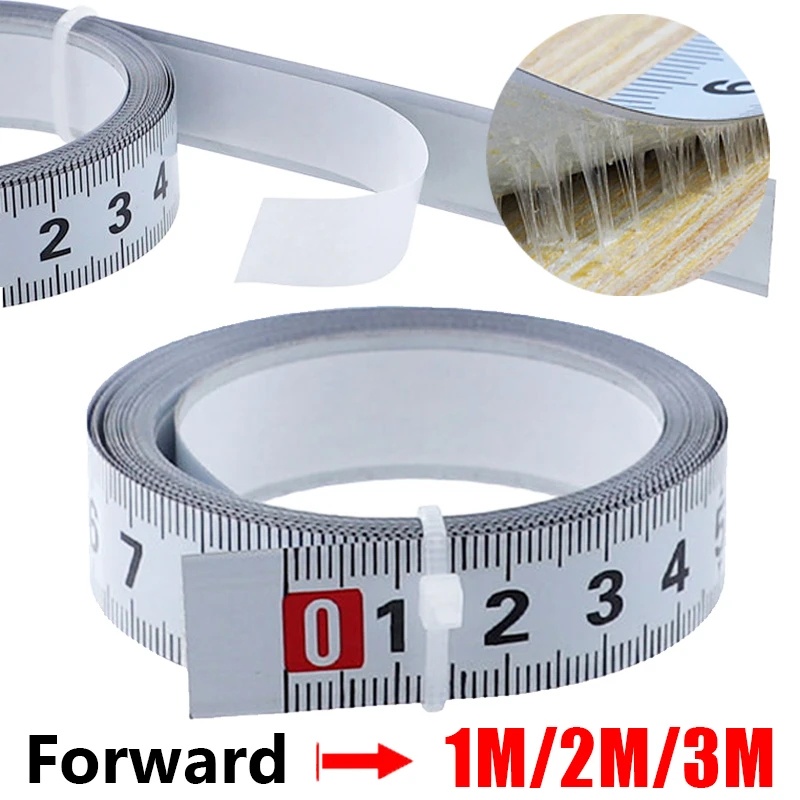 Self Adhesive Scale Ruler Wide Metric Woodworking T Track Tape Measure Untuk Miter Track Router Table Saw Mengukur Karat-Tahan Lama Memakai-Resistan Ruler