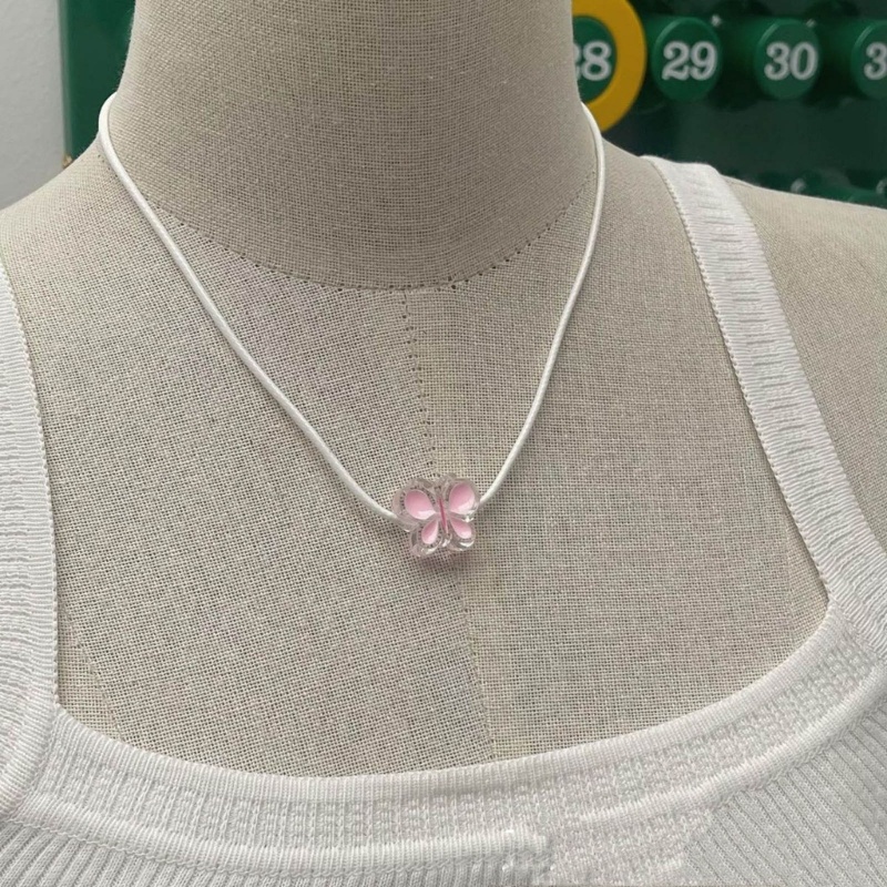 Siy Korea Tali Kulit Kupu-Kupu Kalung Wanita Choker Gaya Gotik Tali Kalung Punk Kerah Untuk Gadis Streetwear Chocke