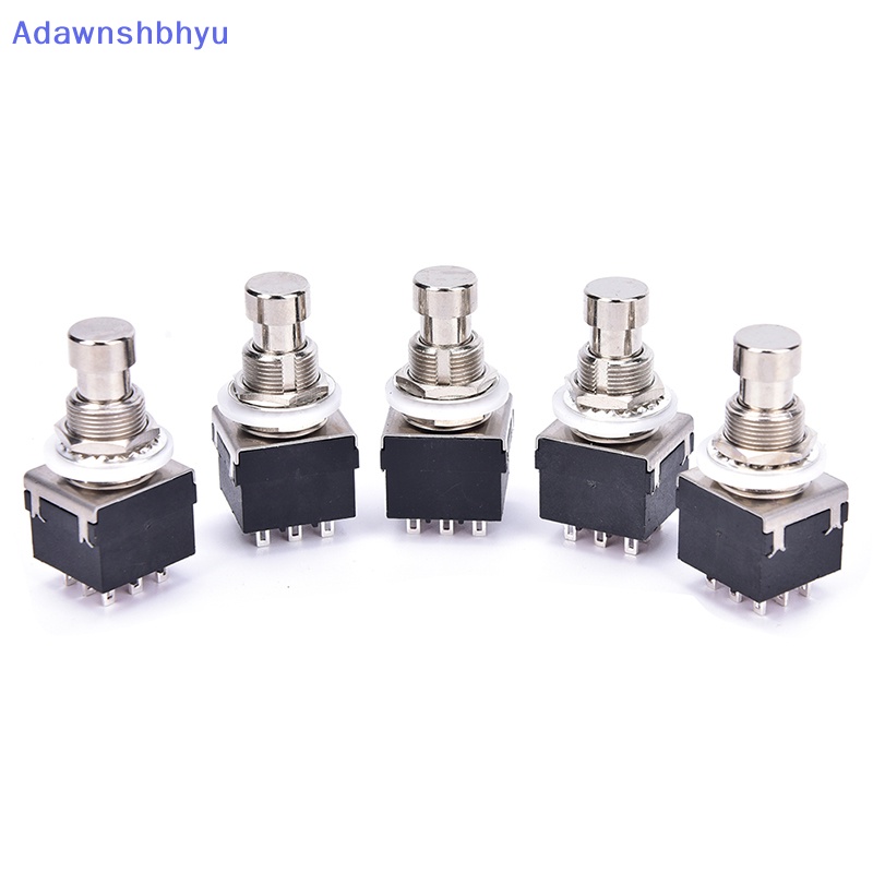 Adhyu 5pcs 3PDT 9-Pin Efek Gitar Injak Saklar Pedal Box Kaki Metal True Bypass ID