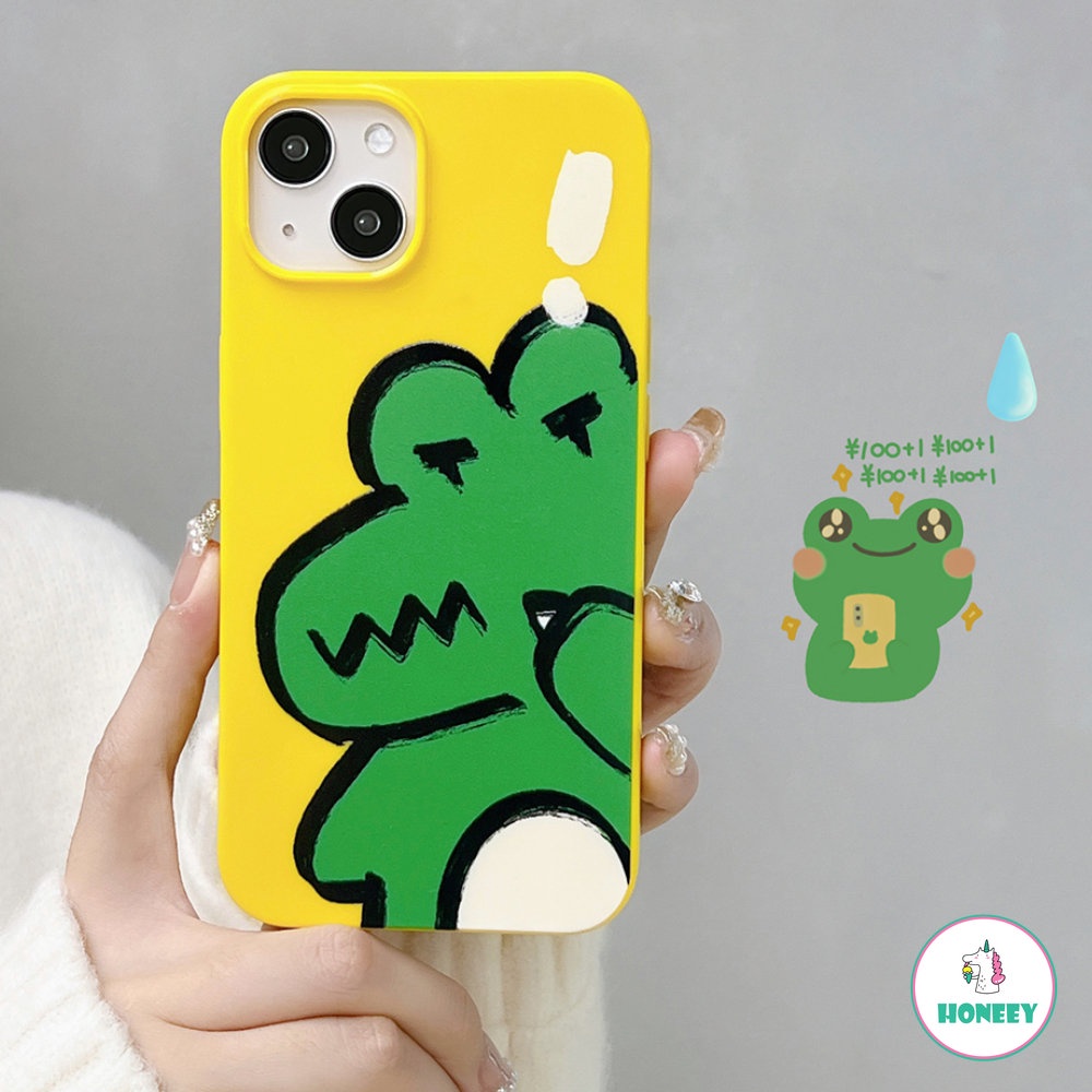 Casing Buaya Graffiti Lucu Untuk iPhone 11 Pro Max12 13 14 Pro Max7 8 Plus XS XR Fashion Glossy Lembut TPU Ponsel Penutup Belakang