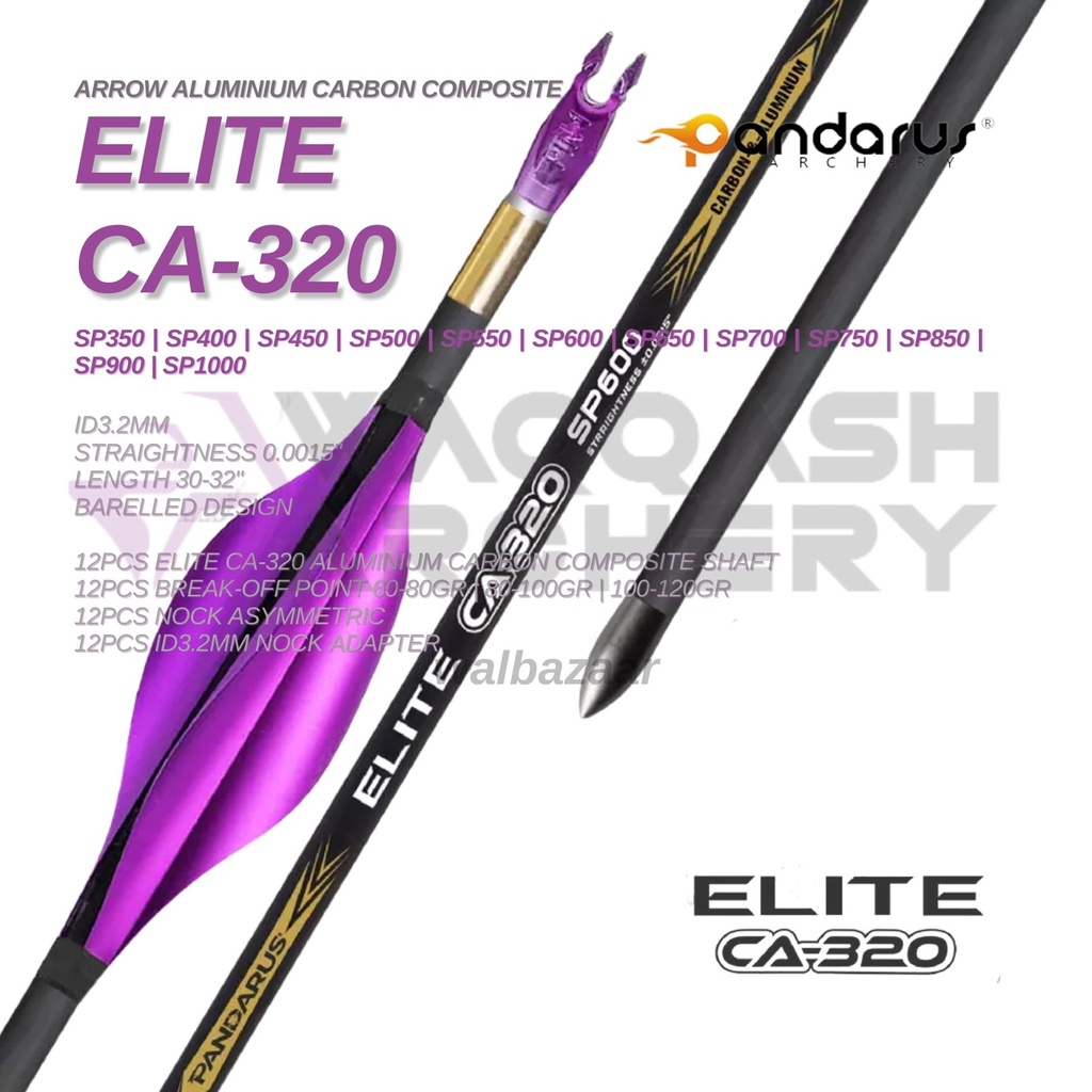PANDARUS ELITE CA-320 Alloy Carbon Composite 0.0015 ID 3.2mm