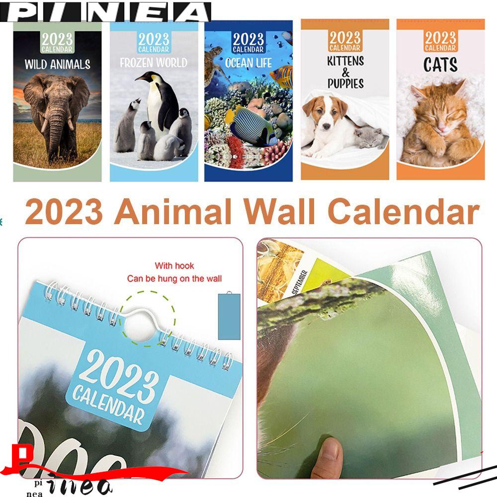 Kalender Dinding Anjing Nanas Kreatif Bulan Untuk Melihat Hadiah Tahun Baru Animal For Art House Decor For Friends Hanging Calendar