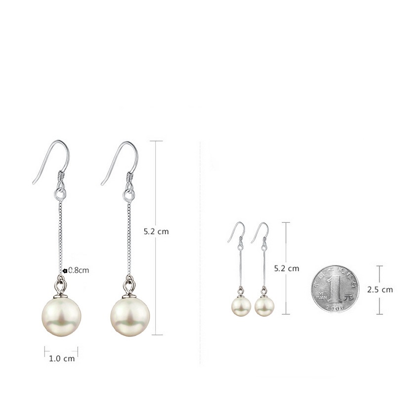 Goldkingdom Aksesoris Perhiasan Fashion Ready Stock Anting Gaya Panjang Untuk Wanita Nanyang Pearl Shell Pearl Earrings, Ear Hook Earrings