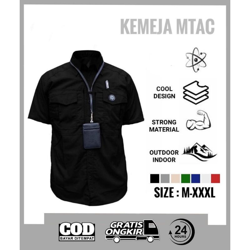 Kemeja M Tac lengan Pendek/Baju RESKRIM Tangan Pendek/Kemeja M-Tac Terbaru/Kemeja Lapangan