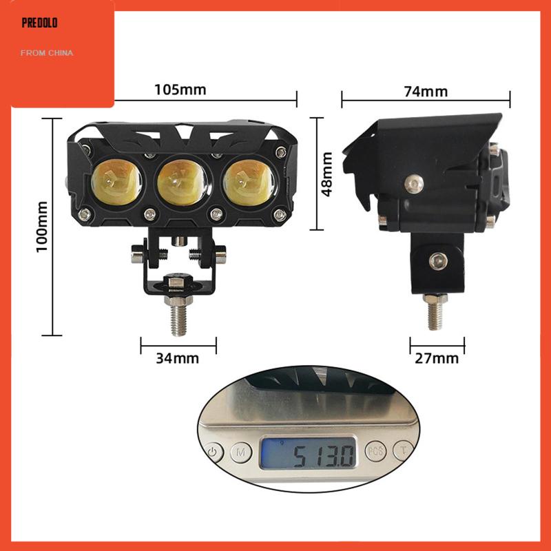 [Predolo] Lampu Motor Three Lens 27W Tambahan Lampu Aksesori