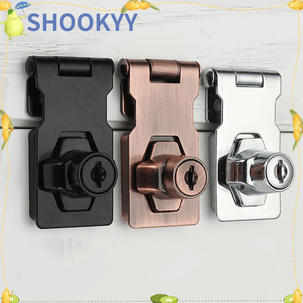 Chookyy Keyed Hasp Lock Buckle Zinc Alloy Bebas Pukulan Lemari Anti Maling