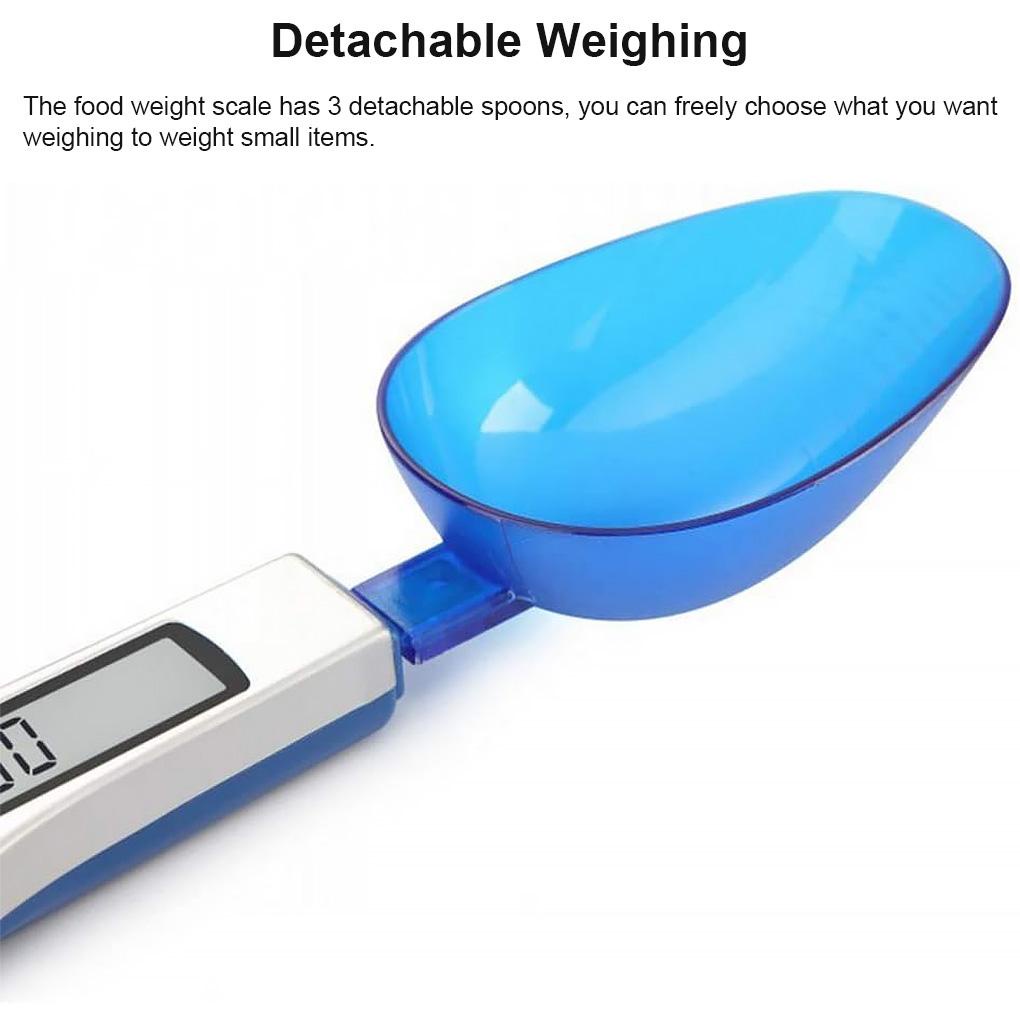 Portable Kitchen Scale Display Sendok Digital Presisi Tinggi Cangkir Timbang Berat Makanan Timbangan Baterai Charge Masak