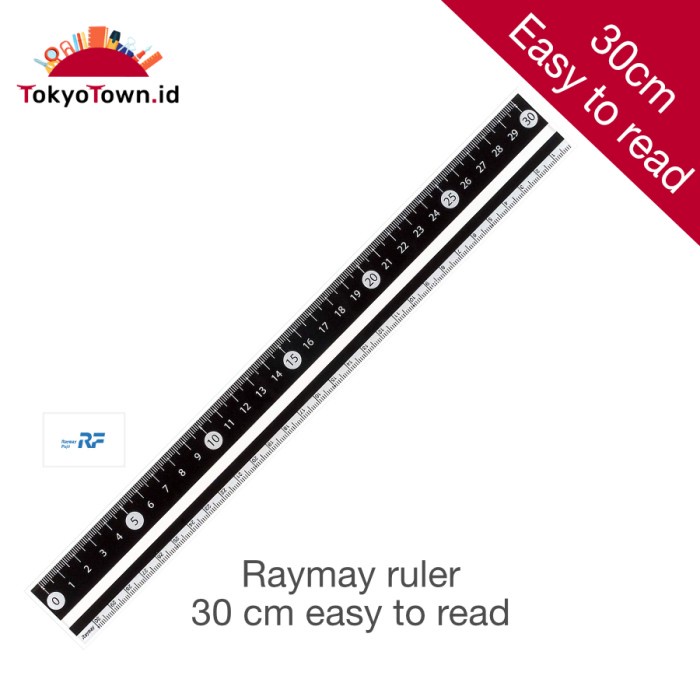 

Raymay Ruler 30cm # journal, scrapbooking, drawing - Hitam