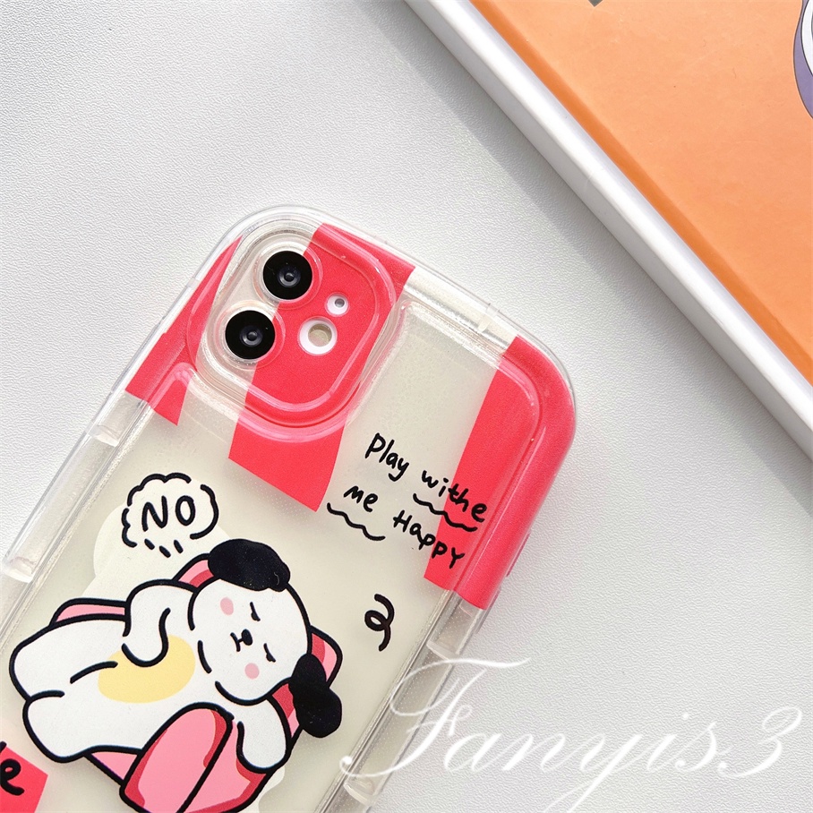 Compatible For IPhone 14 13 12 11 Pro Max X XR Xs Max 8 7 Plus SE 2020 Kompatibel Untuk Stitch Lying Dog Sabun Telepon Case Bening TPU Soft Cover