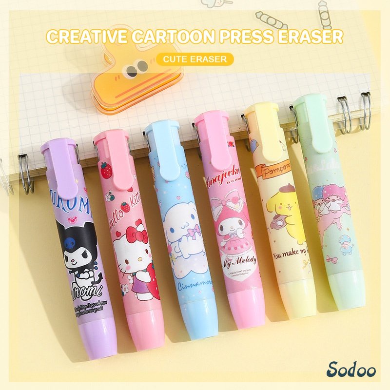 

Eraser Cartoon Press Pen Modeling Koreksi Karet Alat Tulis Sekolah - SO