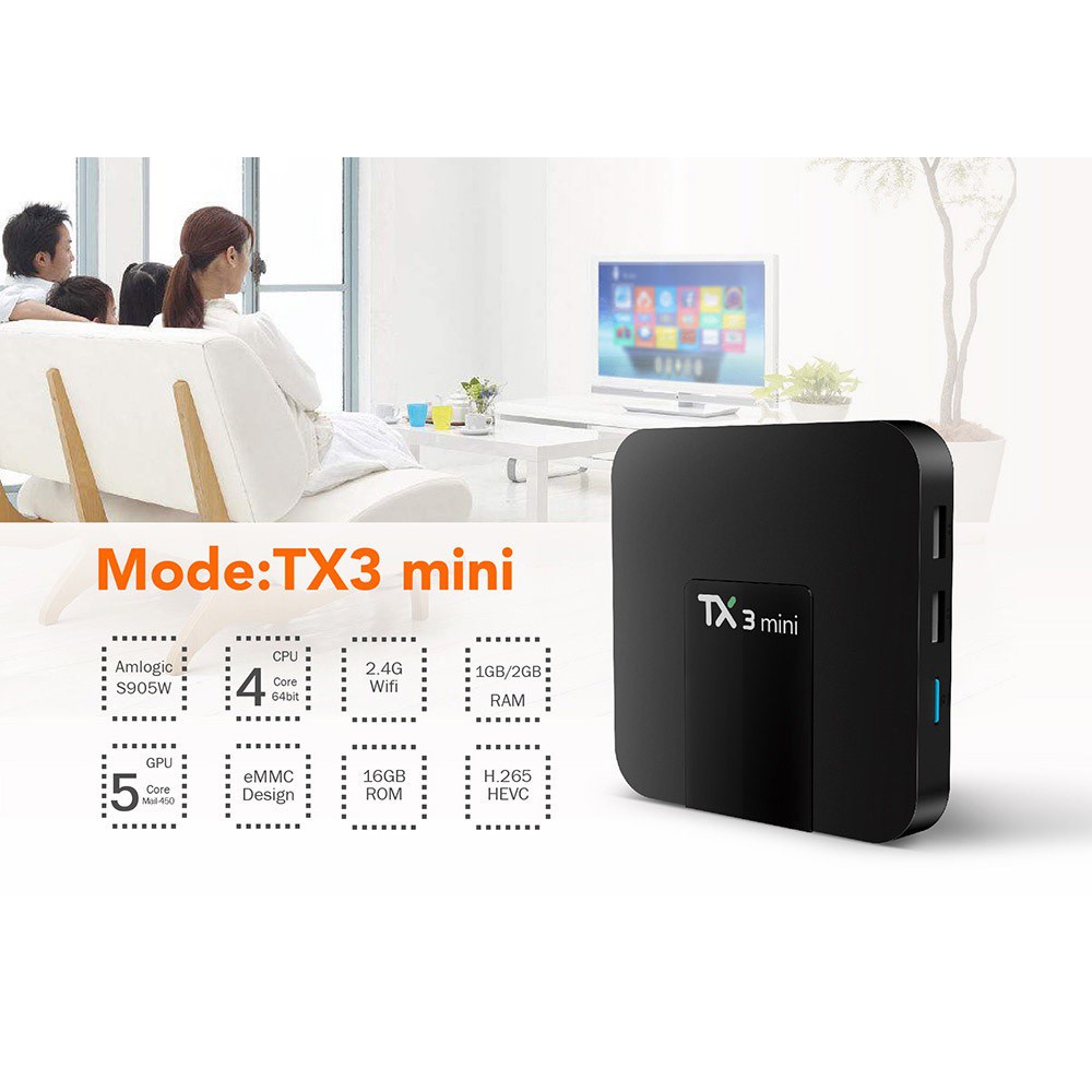 ATB TX3 MINI Android 7.1 Smart TV Box 4K Ultra HD - RAM 2GB ROM 16GB