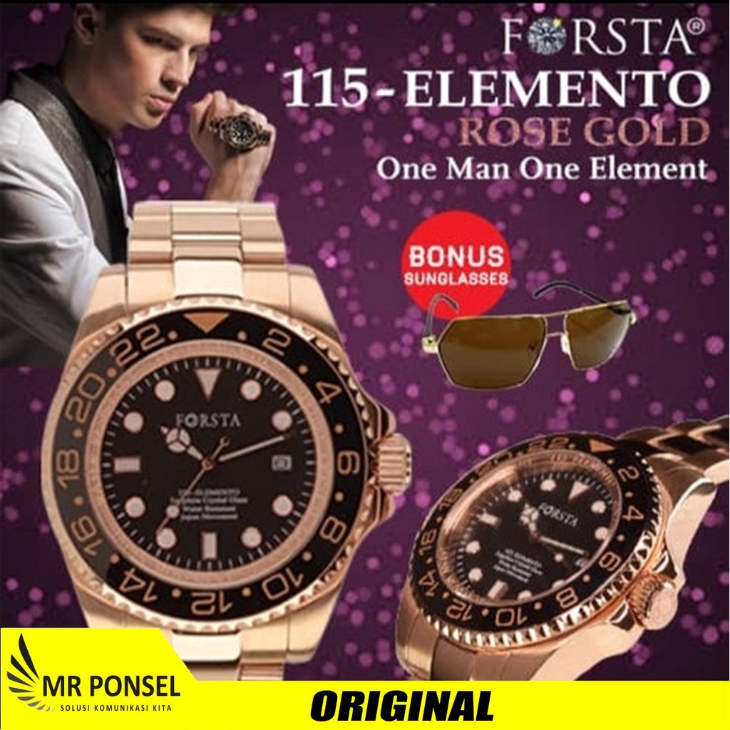 Jam Tangan Forsta 115 - Elemento Gold - Man Pria - GOLD