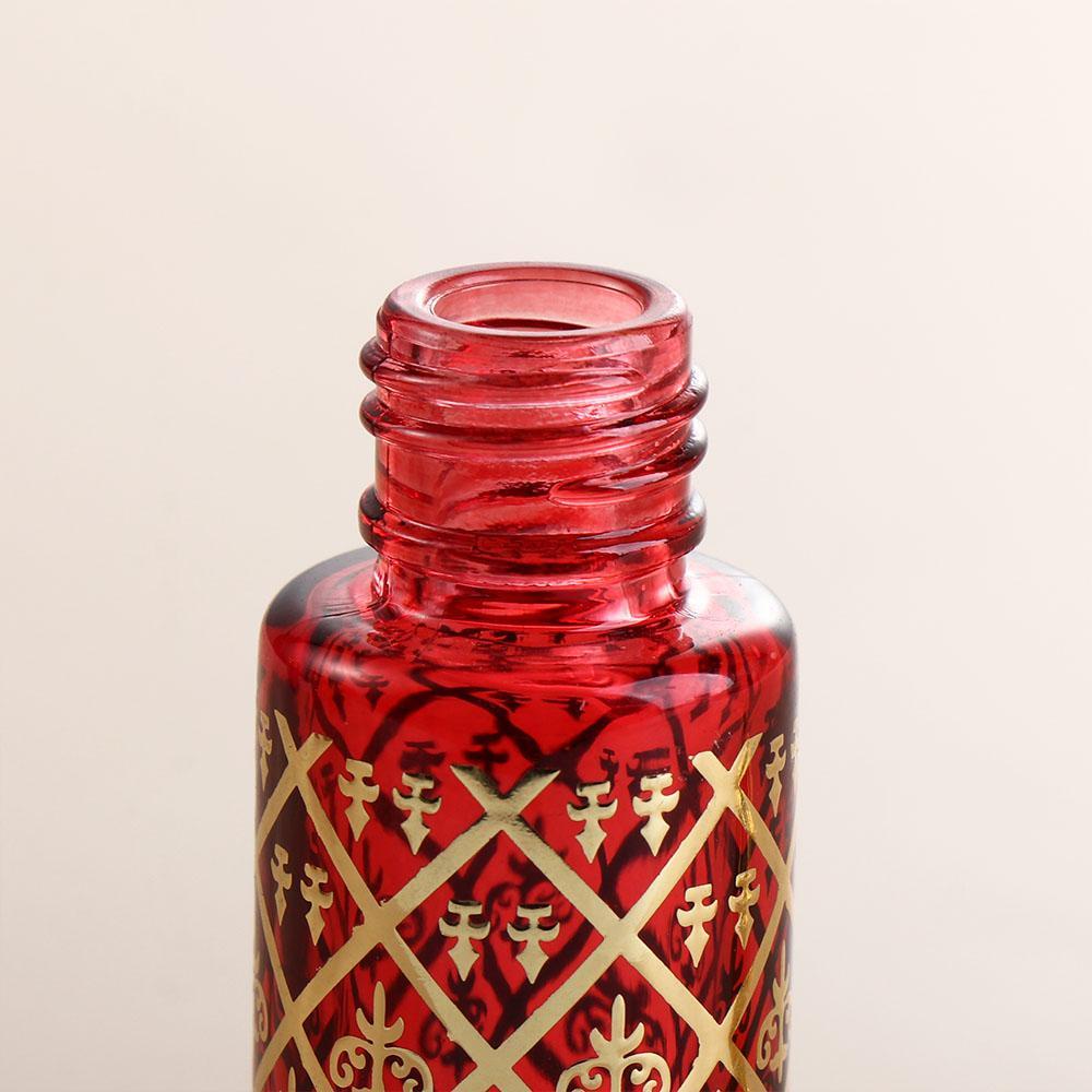 [Elegan] Botol Roller Kaca Mahkota Emas Mewah Dengan Roll On Oil Vial Storage Wadah Isi Ulang Cairan Kosmetik Terpisah