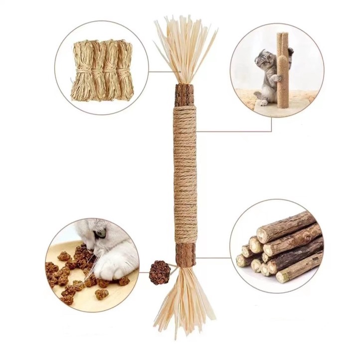 Catnip stick pembersih gigi cat toys silvervine stick mainan kucing