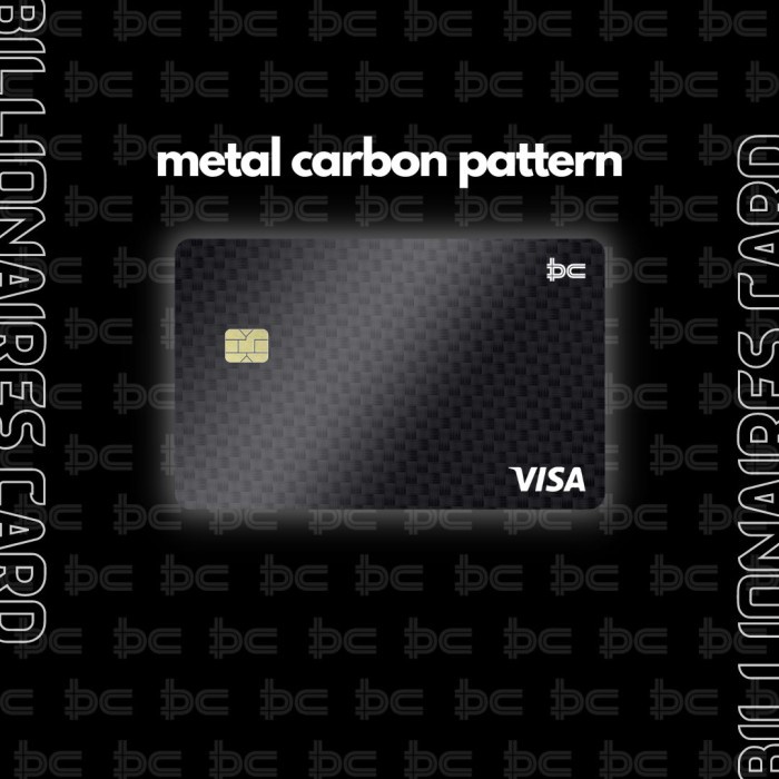 Custom Metal ATM Debit Credit Card (Bukan Skin Card) - Carbon Pattern
