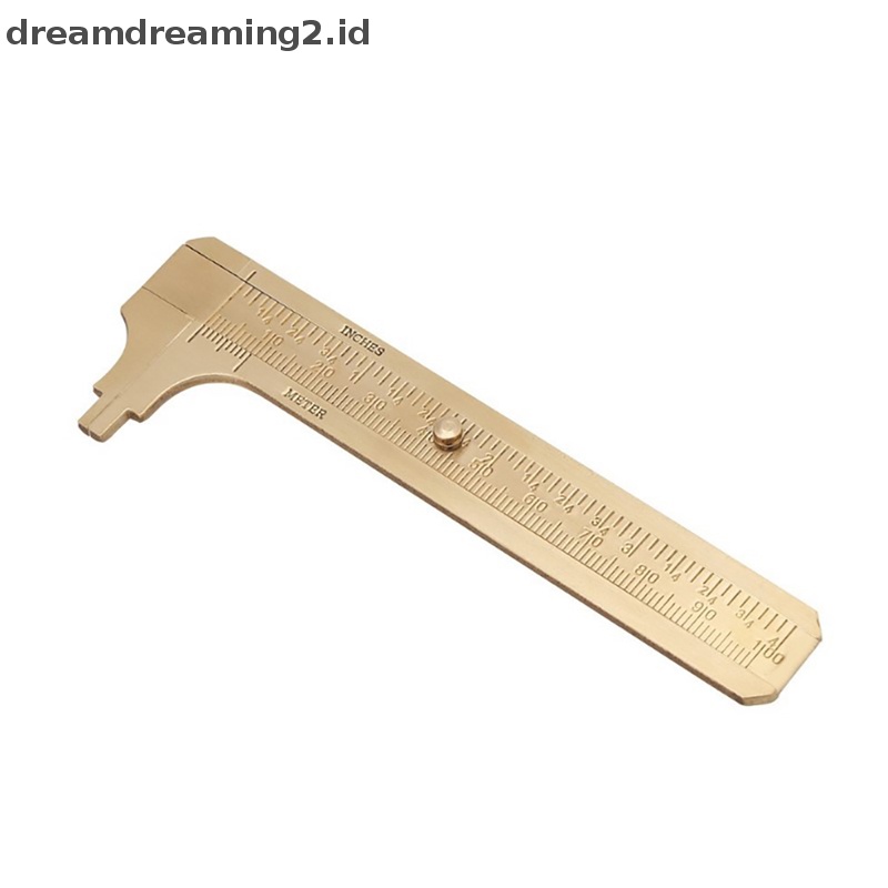 (drea) Timbangan Kuningan Mini80 /100mm Sliding Gauge Vernier Caliper Penggaris Pengukur Saku //