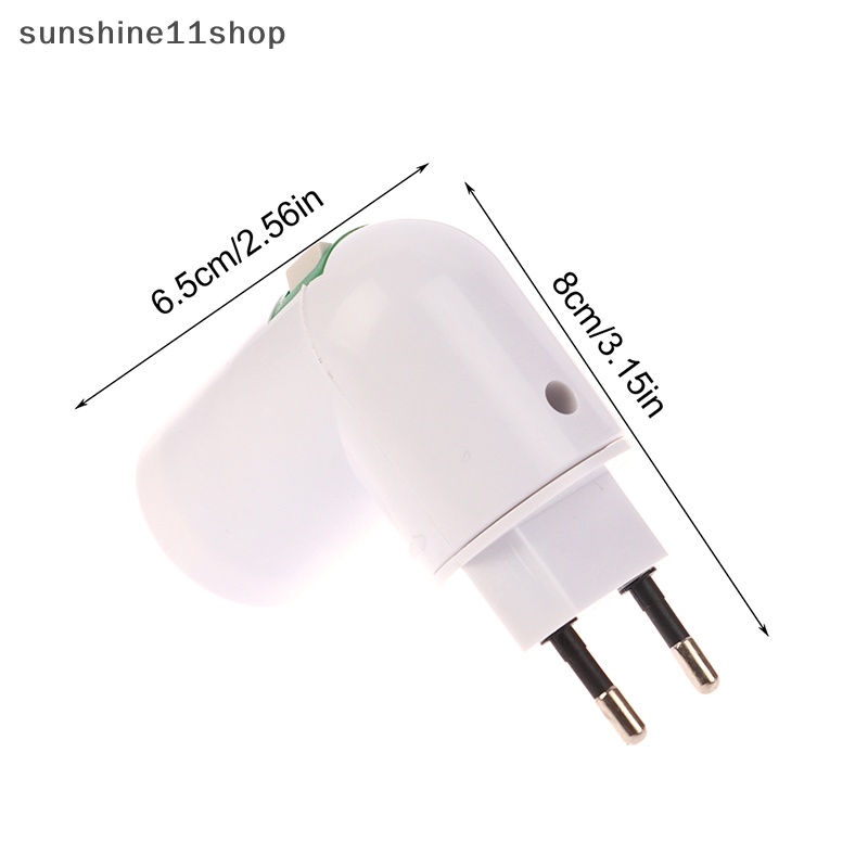 Sho 1Pc E27 Socket Lampu Bohlam Adaptor 360derajat Dasar Cahaya Yang Dapat Disesuaikan EU US Plug N