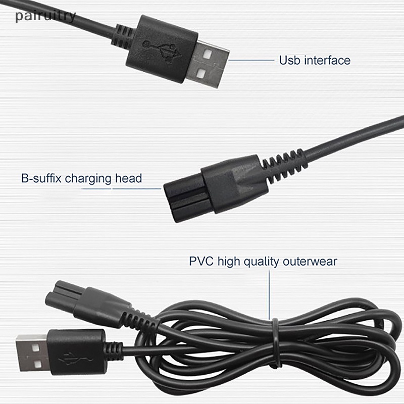 Prt USB Interface B-suffix Barber Alat Pembersih Bulu Alat Cukur Elektrik Kabel Listrik PRT