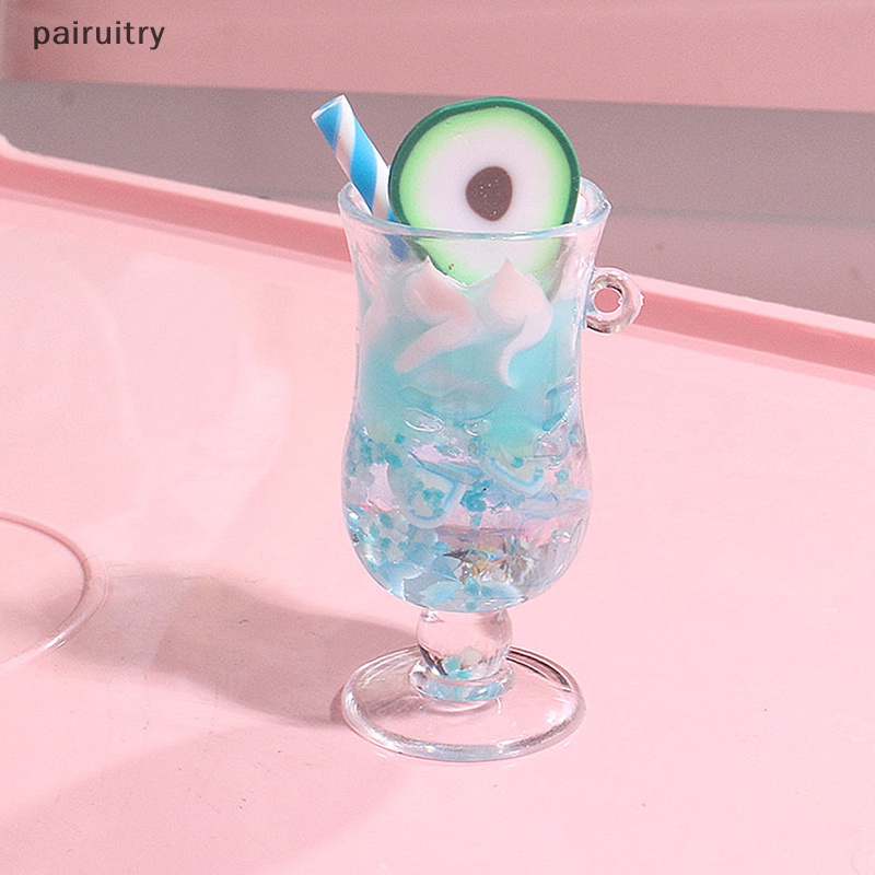Prt Resin Luminous Buah Susu Teh Minuman Cangkir Botol Liontin Anting Membuat Perhiasan PRT