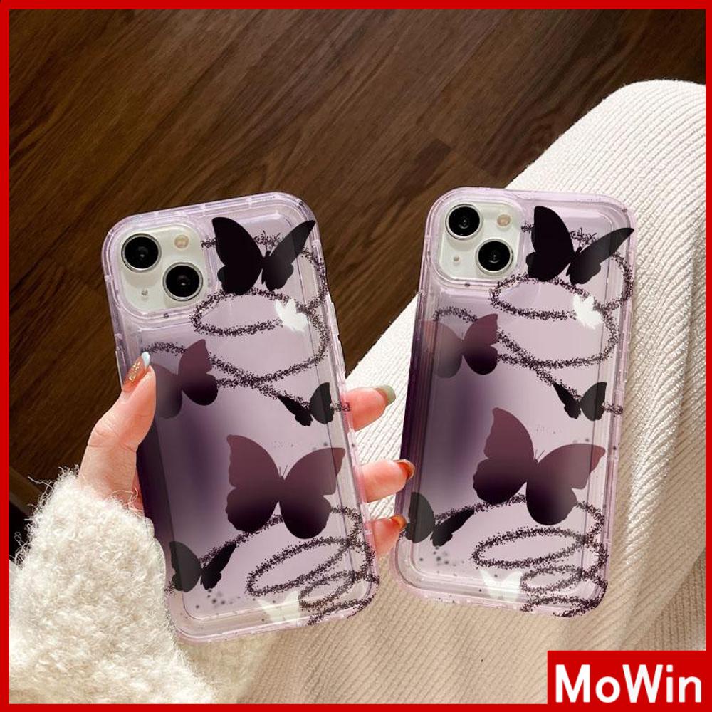 Case iPhone 14 Pro Max iPhone Case Bening Case TPU Soft Case Airbag Shockproof Lucu Gradien Kupu-kupu Kompatibel dengan iPhone 13 Pro Max iPhone 12 Pro Max 11 8Plus 7Plus 6Plus XR XS