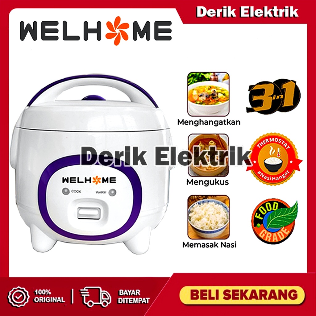 MAGIC COM / RICE COOKER WELHOME WRC 1211 1.2 LITER / PENANAK NASI / MEJIKOM / MAGICCOM / MAGICOM / MEGICOM / MEJIKOM 1 LITER / MAGICCOM MURAH / MAGIC COM KECIL / MAGICCOM KECIL / MEJIKOM 1 LITER KECIL