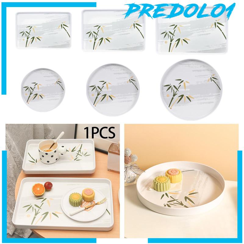 [Predolo1] Platter Dining Tableware Breakfast Serving Tray Tempat Makan Cookies Snack Makanan