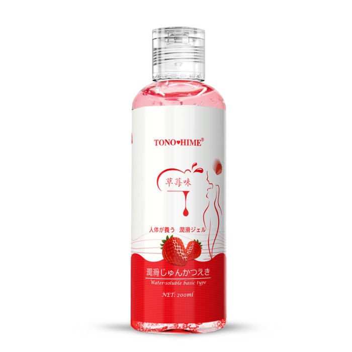 Lubricant Pelumas Pria Wanita Tono Hime Bahan Air Sensasi Baru - Strawberi