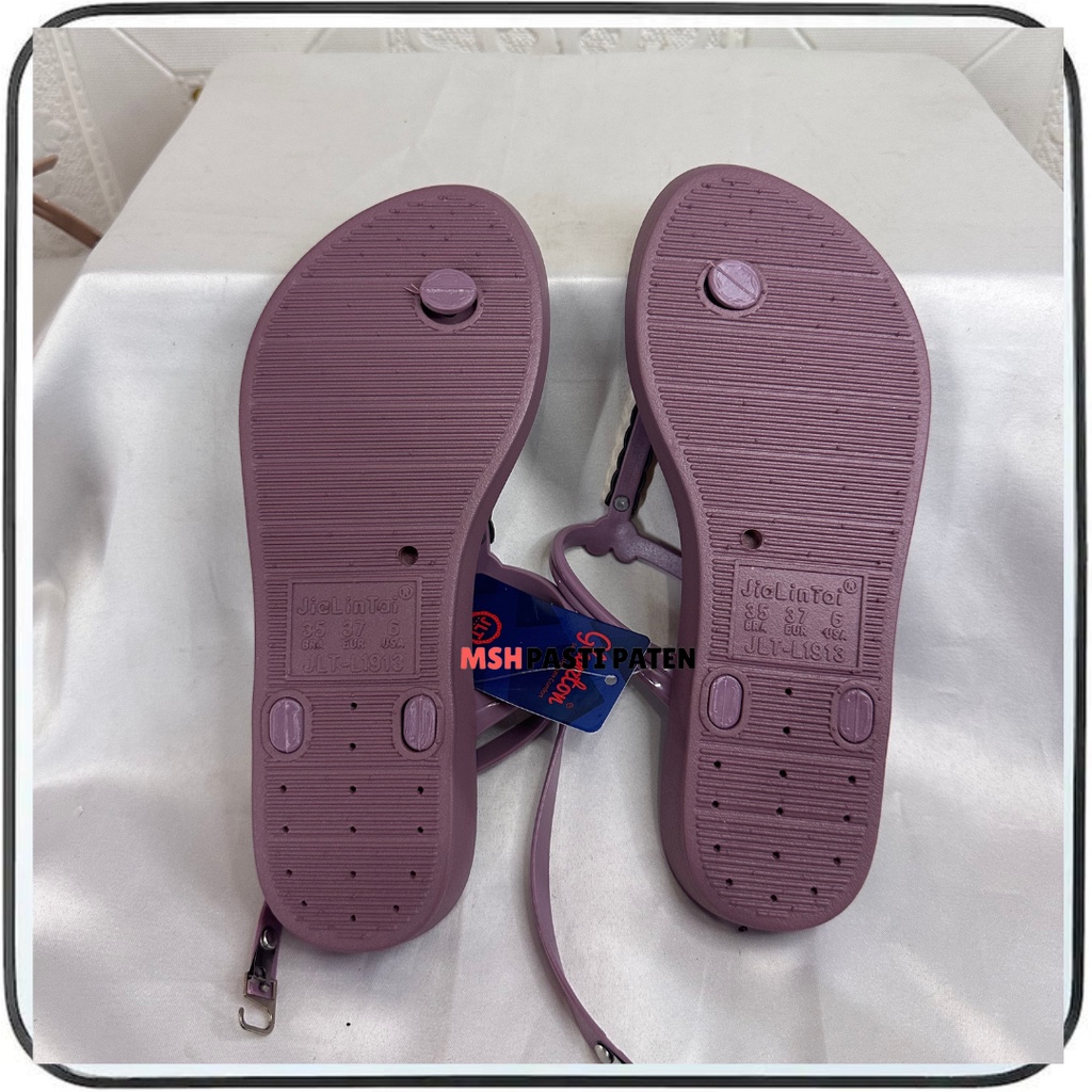 Sandal Jeli Glanzton 1913 Import Sandal Tali Belakang Perempuan