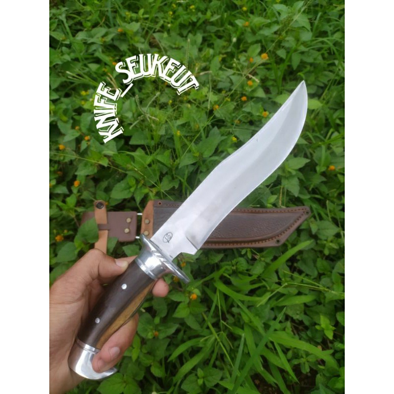 BOWIE JS SURVIVAL HUNTING KNIVES SUPER BAJA PER TEMPA SEPUH KULIT DURALIUM COR