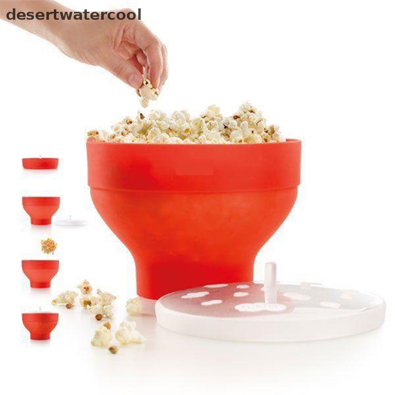 Deid Mangkok Popcorn Dengan Tutup Microwave Popcorn Bucket Pembuat Popcorn Kreatif Lipat Martijn