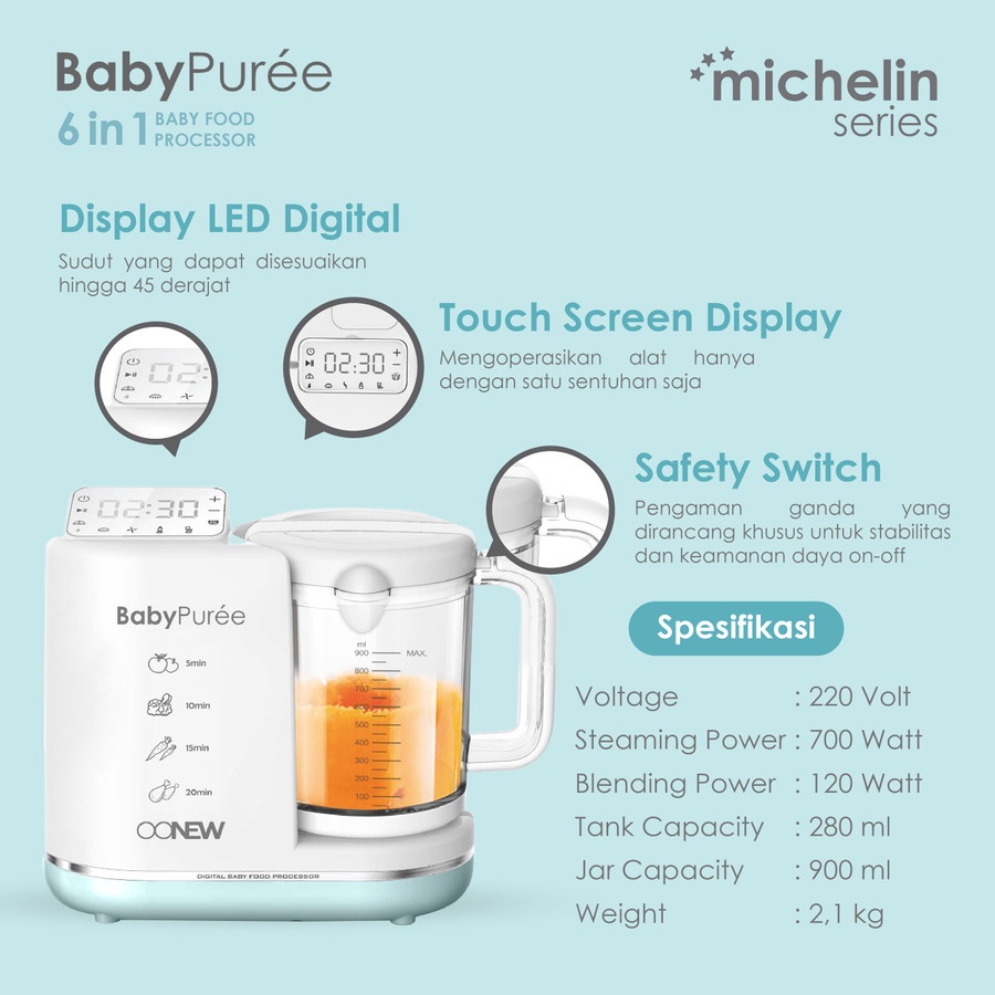 OONEW - Baby Puree 6in1 Michelin Touch Screen