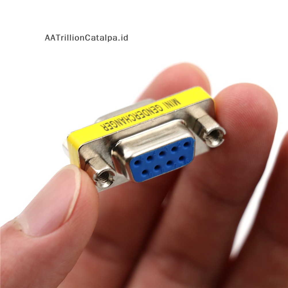 Aatrililioncatalpa Seri Baru RS-232 DB9 9pin Female to Female F/F Changer Coupler Adapter Jika C ID