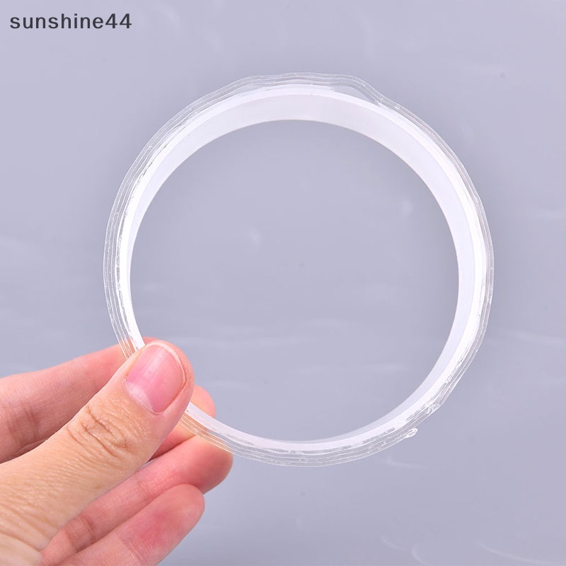 Sunshine Transparan Nano Tape Washable Perekat Dua Sisi Tempel Jejak Lem Lepas Pasang ID