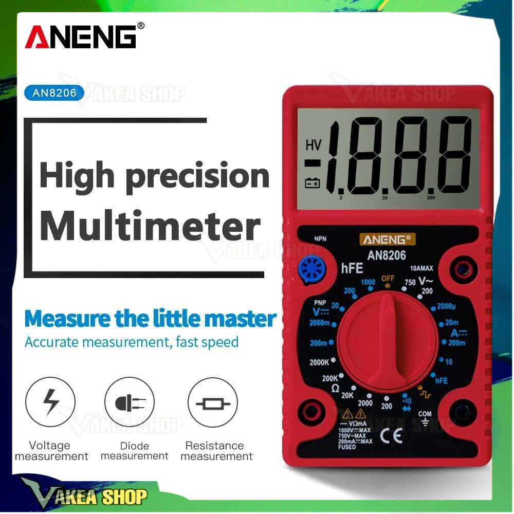 ANENG Digital Multimeter Voltage Tester Large Screen Display ~ AN8206