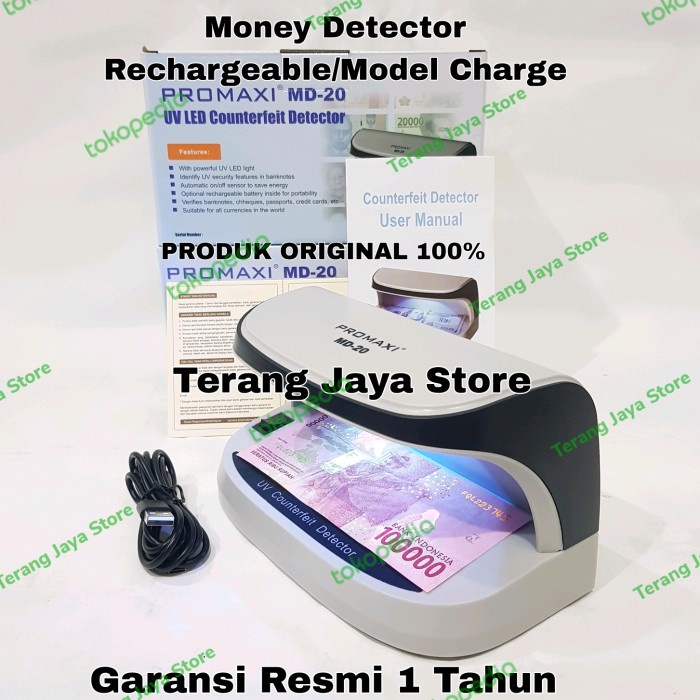 Money Detector Promaxi MD-20 Lampu UV Deteksi Uang Palsu Promaxi MD20 - Promaxi MD20