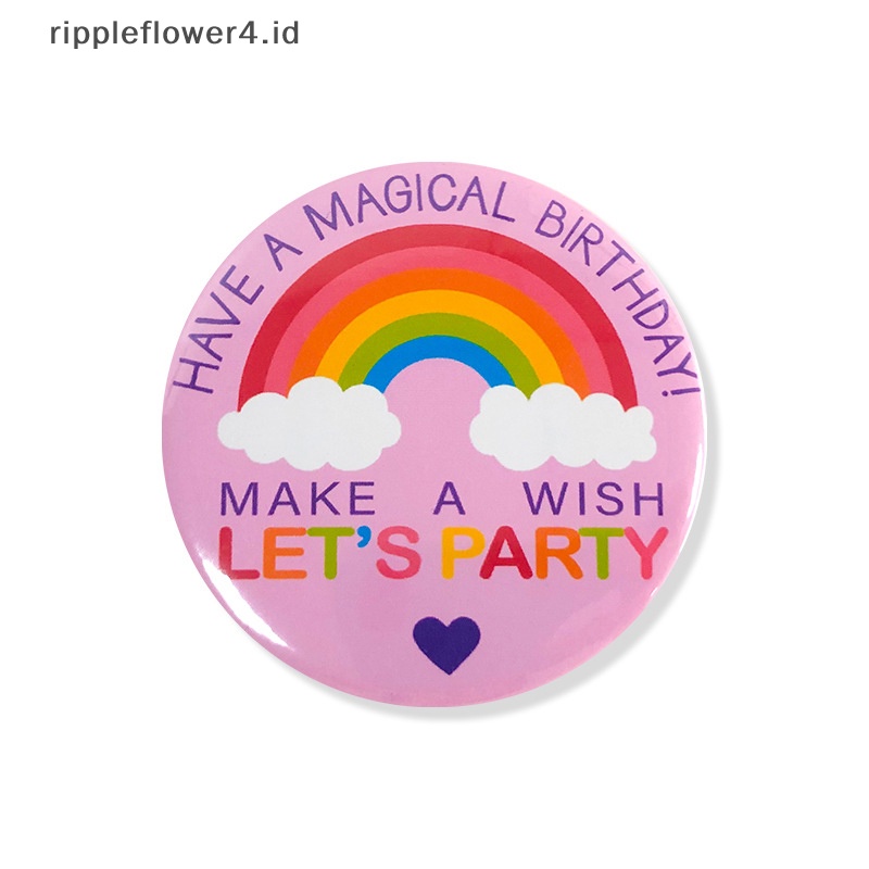 {rippleflower4.id} Happy Birthday Badge Brooch Pin Kancing Lencana Berbagai Pola Birthday Party Badge Ulang Tahun Kekinian Dekorasi Pesta~