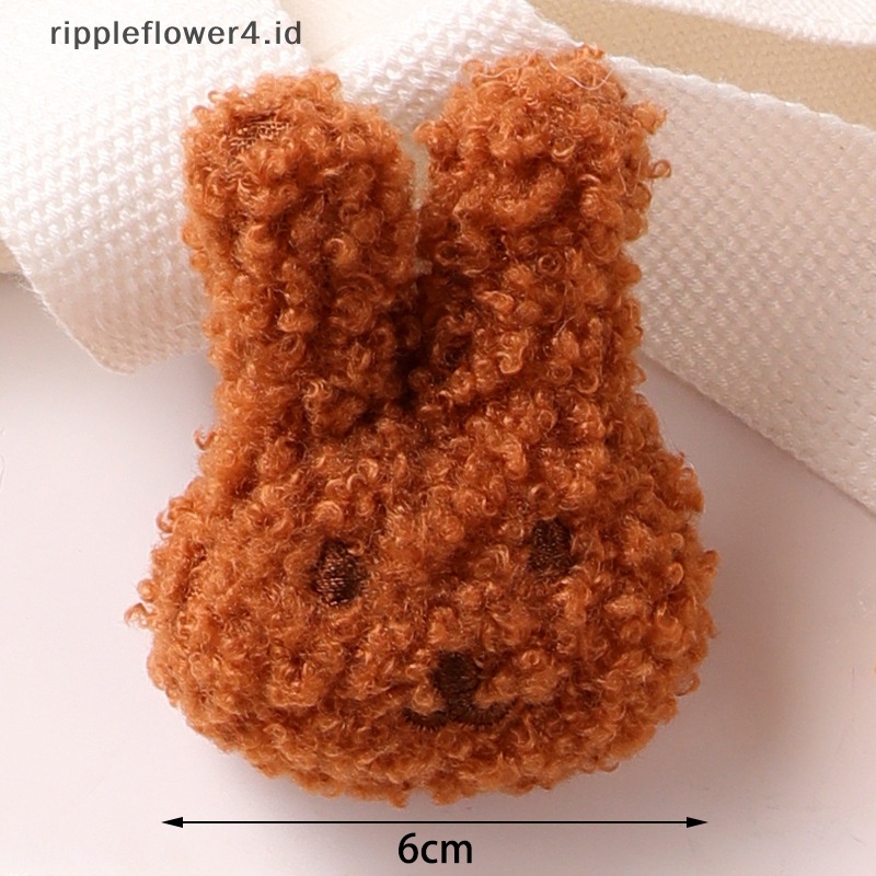 {rippleflower4.id} Bros Beruang Plush Kartun Manis Siswa Aksesoris Tas Sekolah Pin Lucu Korea Jepang~