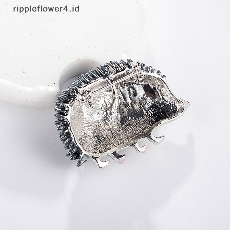 {rippleflower4.id} Bros Landak Enamel Hitam Untuk Wanita Hewan Yang Indah Fashion Perhiasan Pin Hadiah~