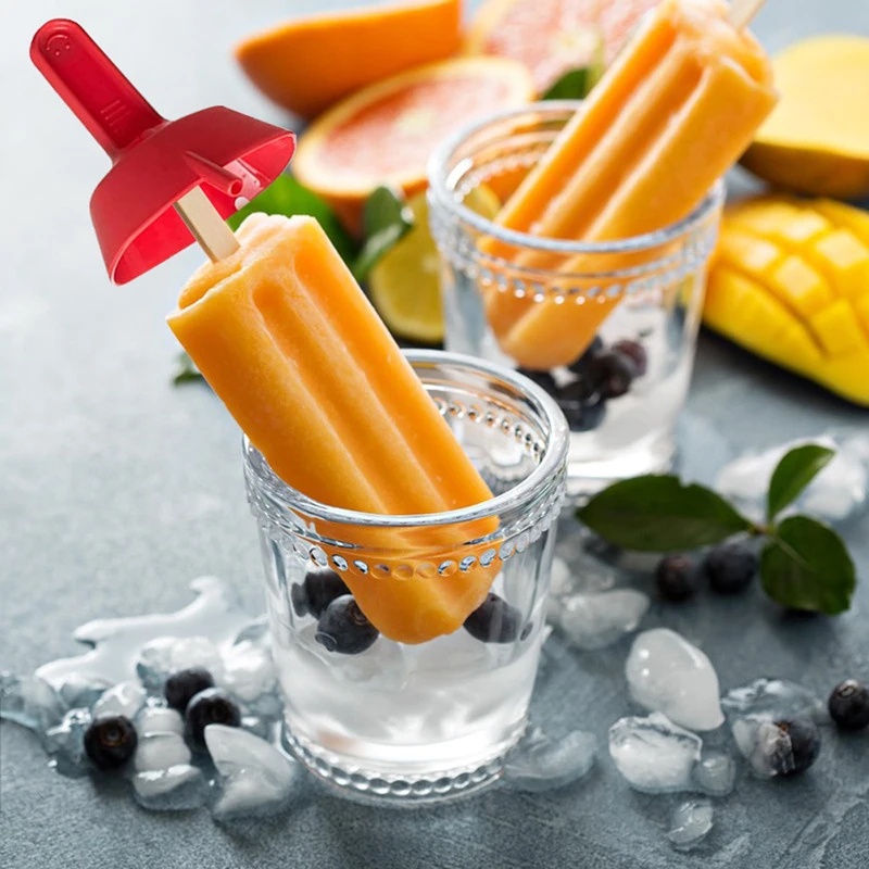 Drip-proof Handheld Ice Cream Holders/Rak Es Loli Anti-Tetes Dengan Sedotan Untuk Anak/Portable Spill Proof Ice Guard Holder Pop/No Drop Frozen Treatments Popsicles Rack Tray