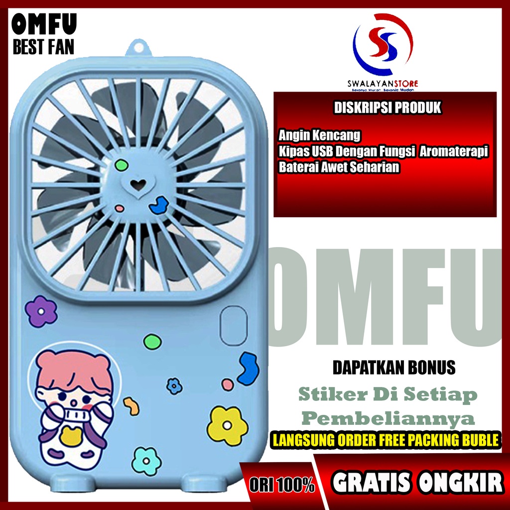 Omfu Kipas Angin Mini Kipas Aromaterapi Spray Kipas Angin Murah Portable Air Diffuser Aromatherapy 2in1