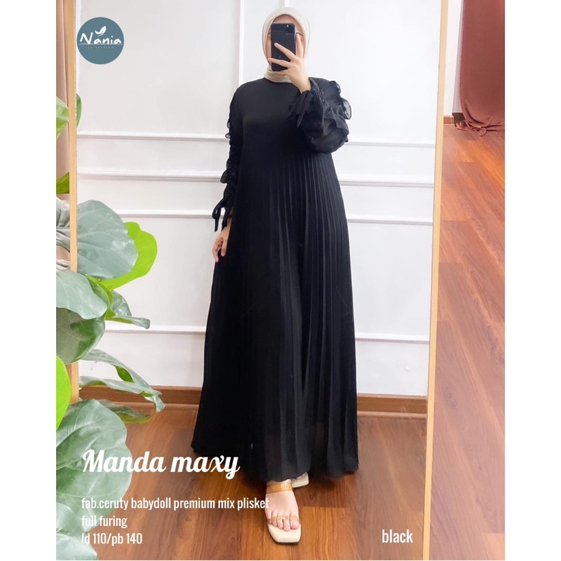 MANDA MAXY ORI NANIA | Ld110, Ceruty babydoll plisket Full furing