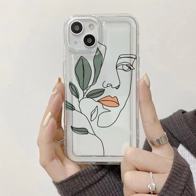 Art Leaves Case Untuk Vivo Y11 Y12 Y15 Y17 Y12S Y12A Y20 Y20S Y21 Y21A Y21G Y21S Y33 Y33S Y33T Y3S Y90 Y91 Y91C Y91i Y95 Y70 Y1S V21 V255G X8 Lite Airbag Shockproof Cover