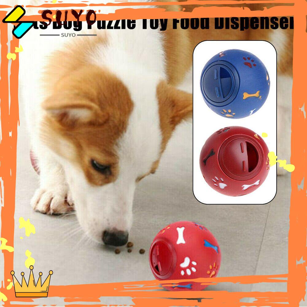 Suyo Leak Bola Makanan Pet Training Funly Pet Toys Interaktif Bola Tapak Anjing Otomatis