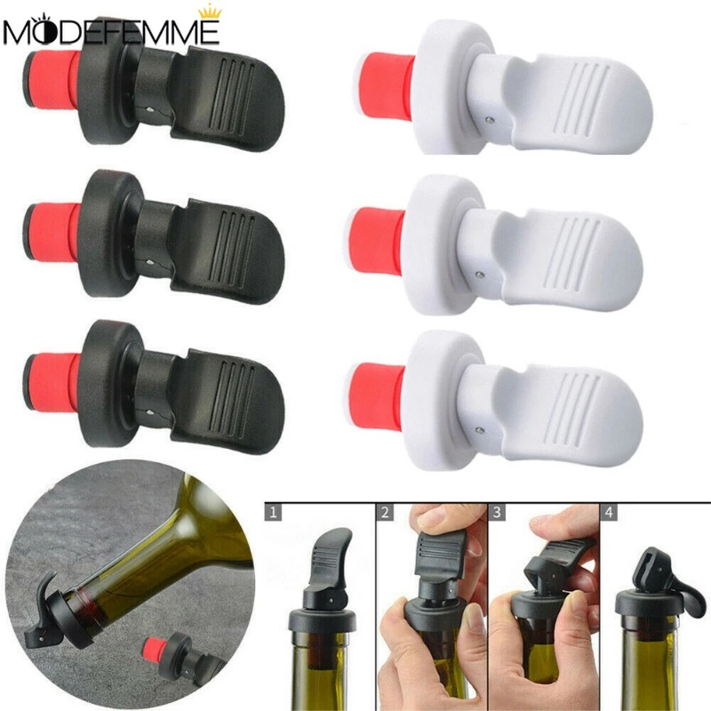 [Fitur] Stopper Botol Tertutup Vakum Dengan Pembuka Minuman Praktis Alat Segar Memopa Udara Red Wine Botter Plug Anti Bocor Champagne Beer Cork Cap