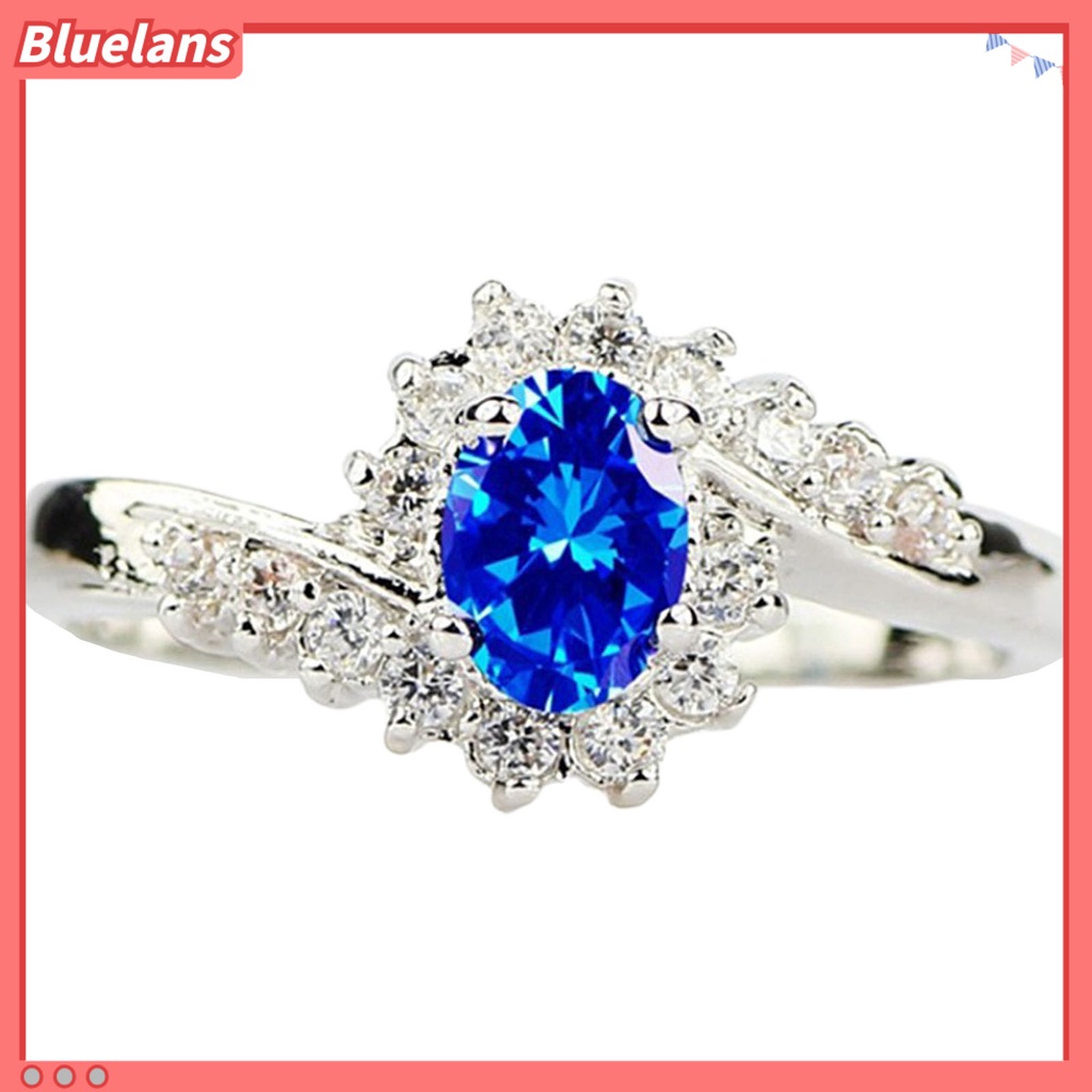 [BLS] Perhiasan Cincin Geometris Pengerjaan Halus Indah Bersinar Cubic Zircon Ring Untuk Pesta