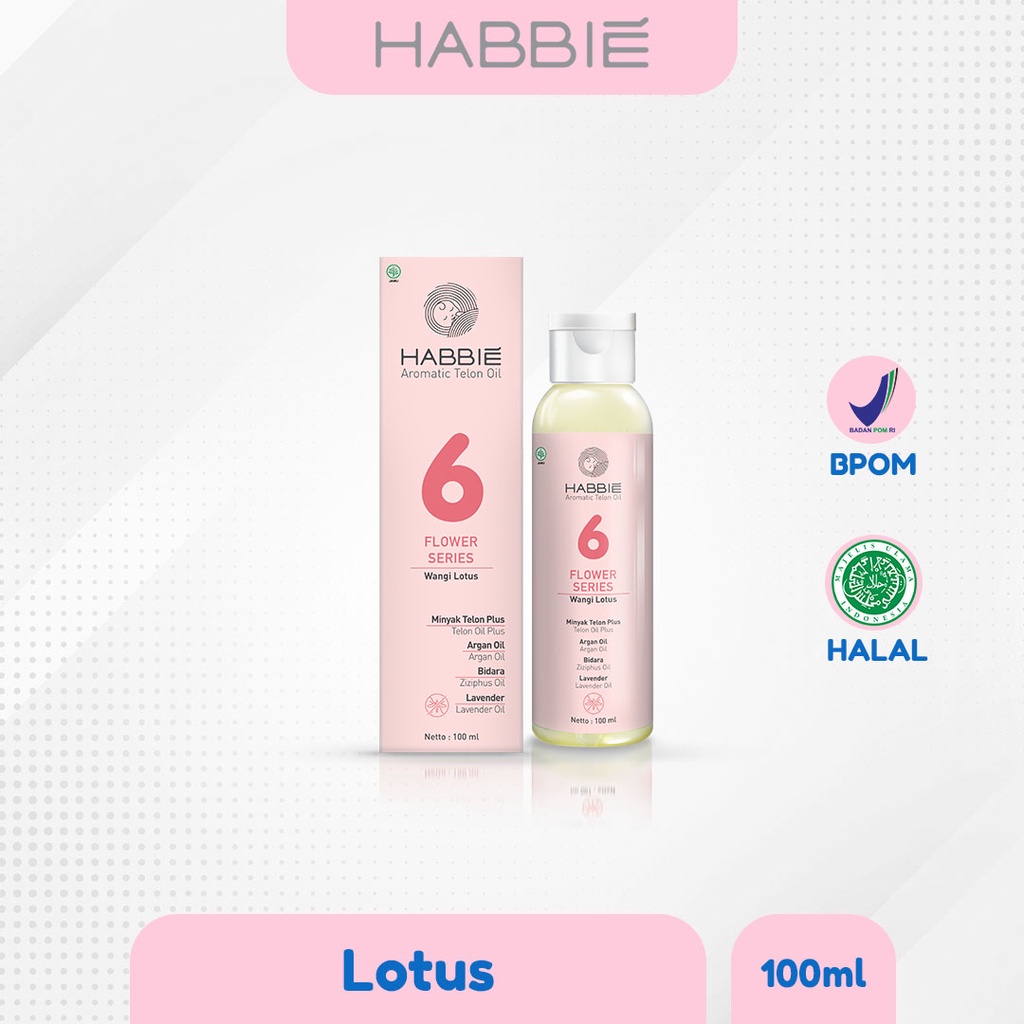 HABBIE MINYAK TELON FLOWER SERIES 100ML / MINYAK TELON BAYI DAN ANAK