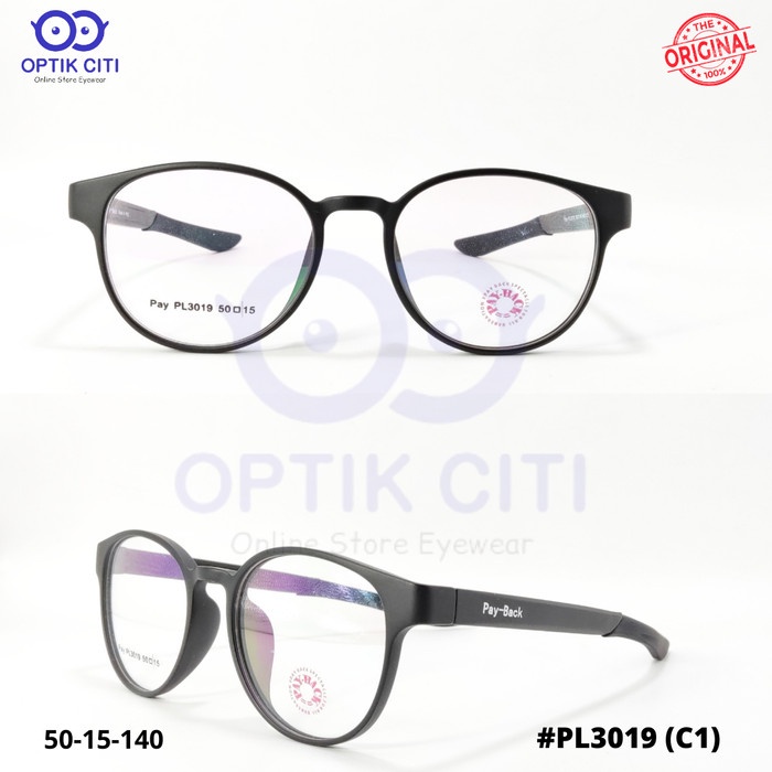 Frame Kacamata Pria Sporty PayBack PL 3019 Bulat Original